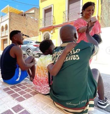 Ansu Fati with his family.